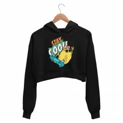 The Banyan Tee Crop Hoodies Printed Crop Hoodie - Stay Cool