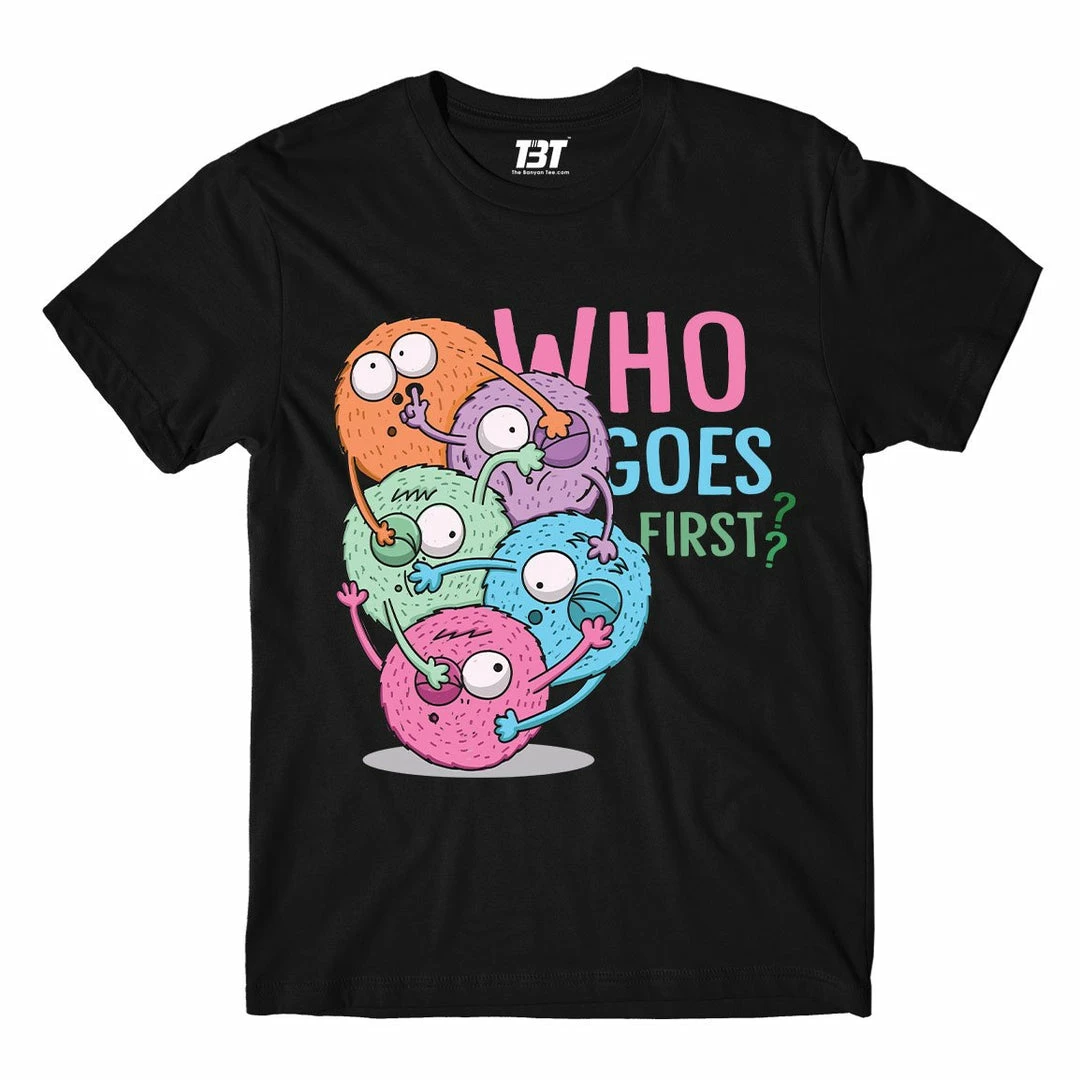The Banyan Tee Cartoon T-shirt - Who Goes First? T-shirts 1 The Banyan Tee Cartoon T-shirt - Who Goes First? T-shirts