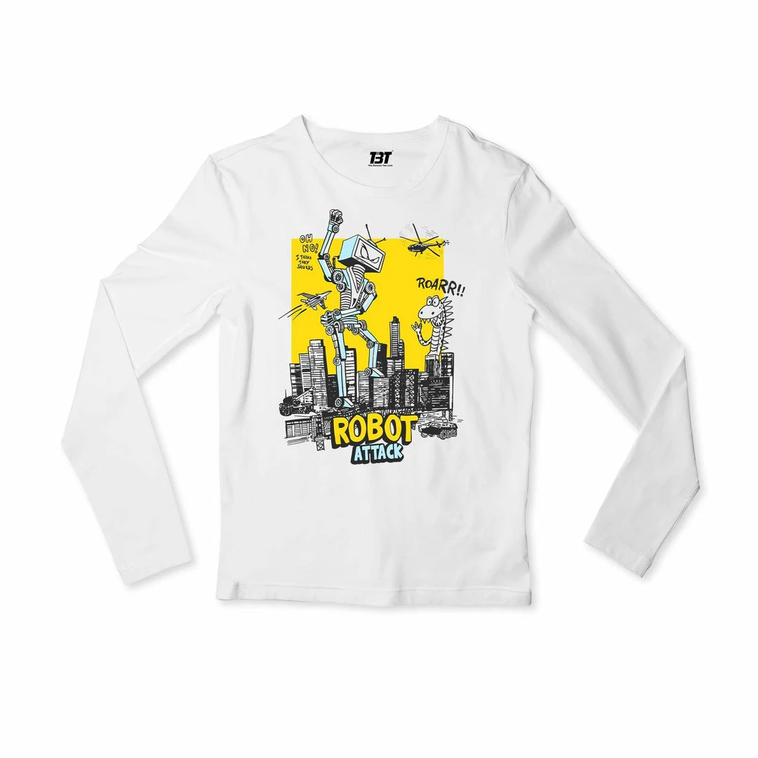 The Banyan Tee Full Sleeves T-shirt - Robot Attack 1 The Banyan Tee Full Sleeves T-shirt - Robot Attack