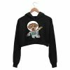The Banyan Tee Crop Hoodies Printed Crop Hoodie - Space Dog