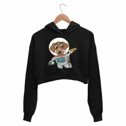 The Banyan Tee Crop Hoodies Printed Crop Hoodie - Space Dog