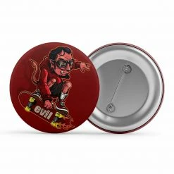 The Banyan Tee Badges Badge - Devil Riding Skateboard