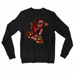 The Banyan Tee Sweatshirt - Devil Riding Skateboard Sweatshirts