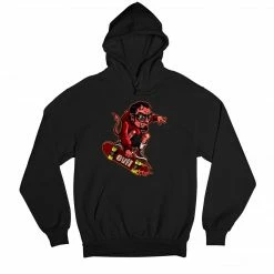 The Banyan Tee Hoodie - Devil Riding Skateboard