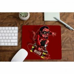The Banyan Tee Mouse Pad - Devil Riding Skateboard