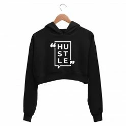 The Banyan Tee Printed Crop Hoodie - Hustle Crop Hoodies