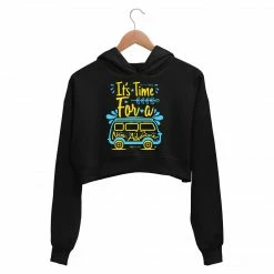 The Banyan Tee Crop Hoodies Printed Crop Hoodie - New Adventure