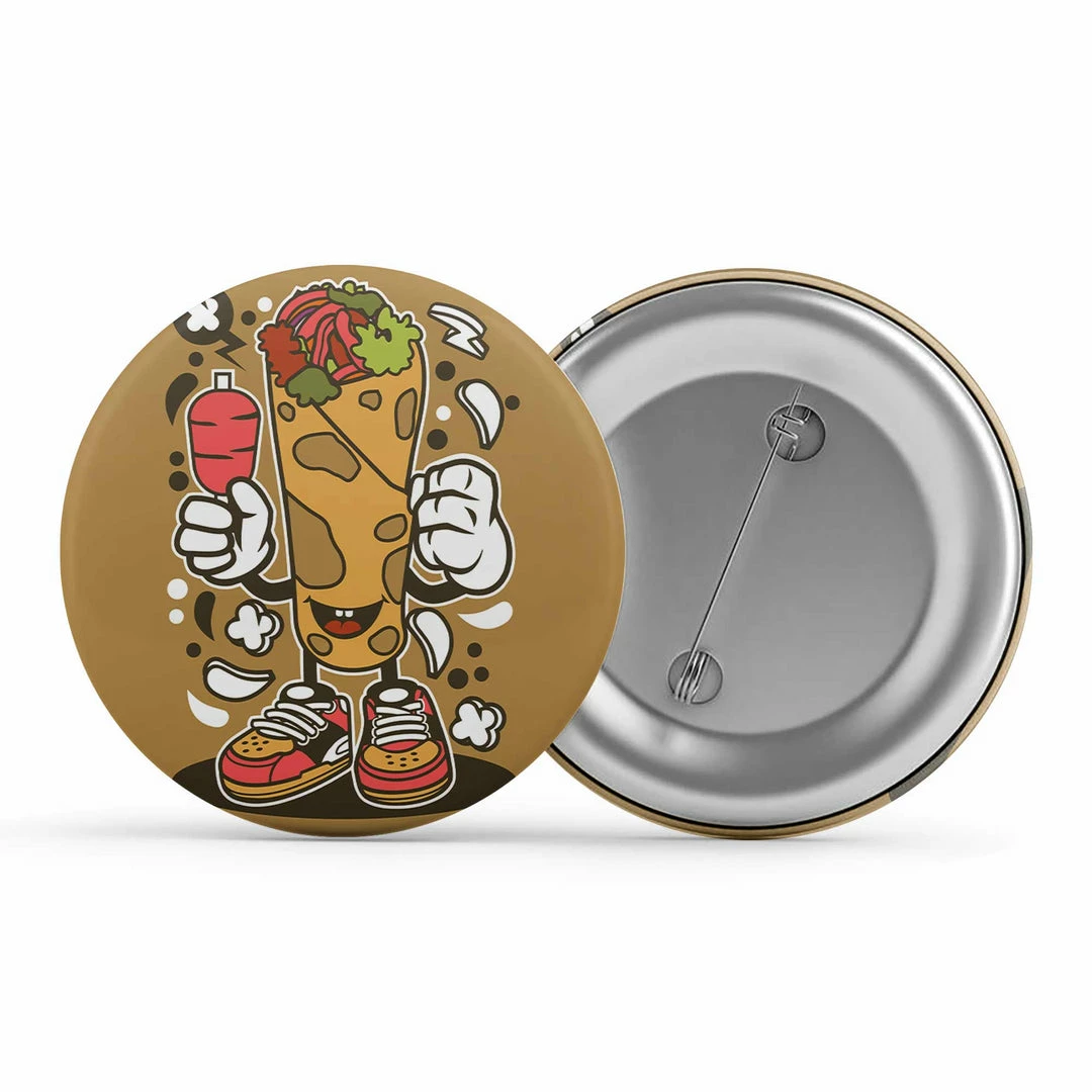 The Banyan Tee Badge - Kebab Cartoon Character Badges 1 The Banyan Tee Badge - Kebab Cartoon Character Badges