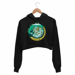 The Banyan Tee Crop Hoodies Printed Crop Hoodie - Larva Bot
