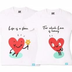 The Banyan Tee Couple T-shirts - Love Is Honey