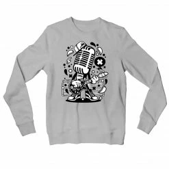 The Banyan Tee Sweatshirts Sweatshirt - Microphone Cartoon