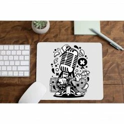 The Banyan Tee Mouse Pad - Microphone Cartoon