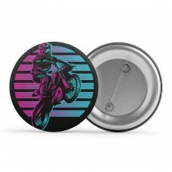 The Banyan Tee Badges Badge - Retro Motocrosser