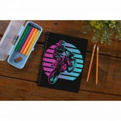 The Banyan Tee Notebook - Retro Motocrosser