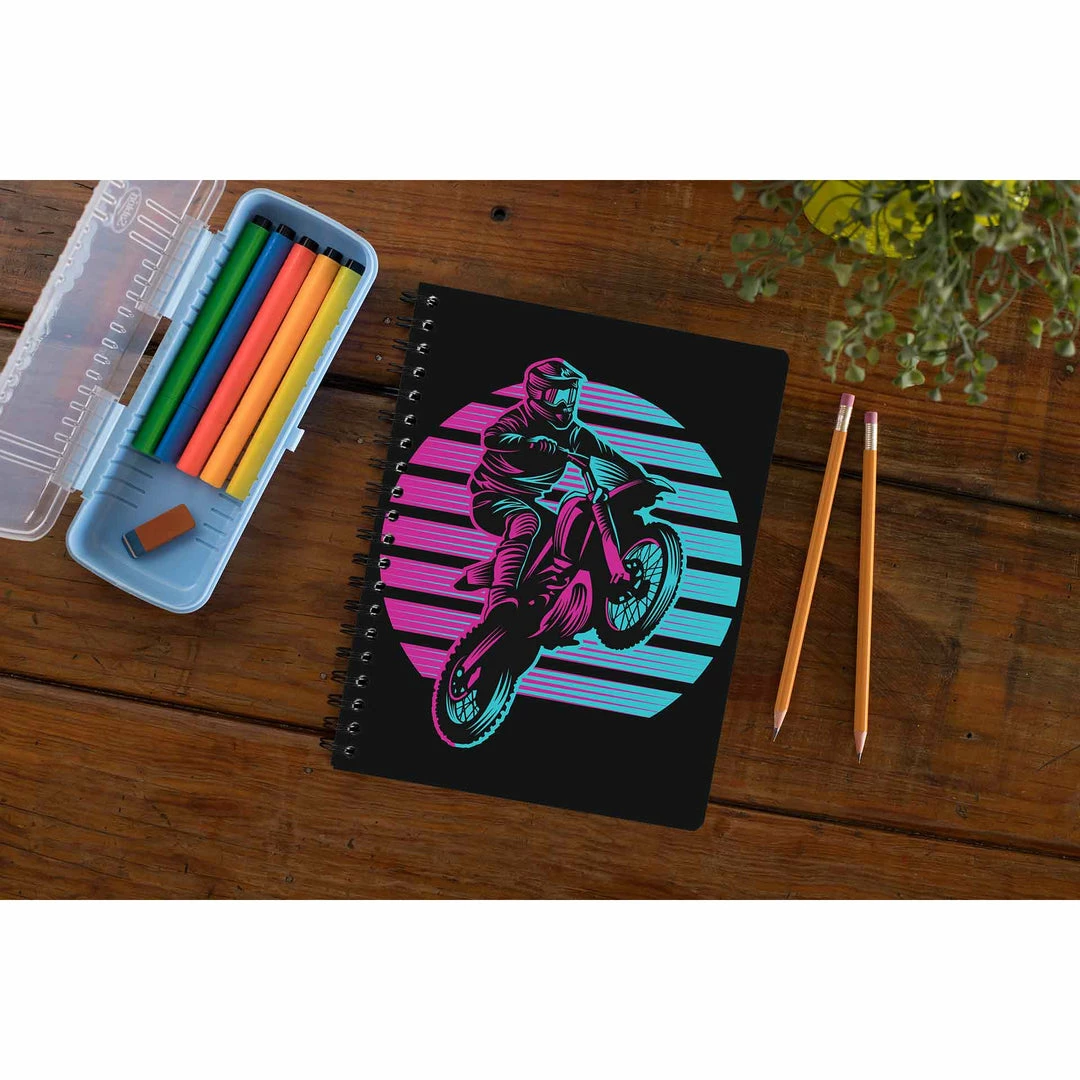 The Banyan Tee Notebook - Retro Motocrosser 1 The Banyan Tee Notebook - Retro Motocrosser
