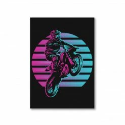 The Banyan Tee Poster - Retro Motocrosser