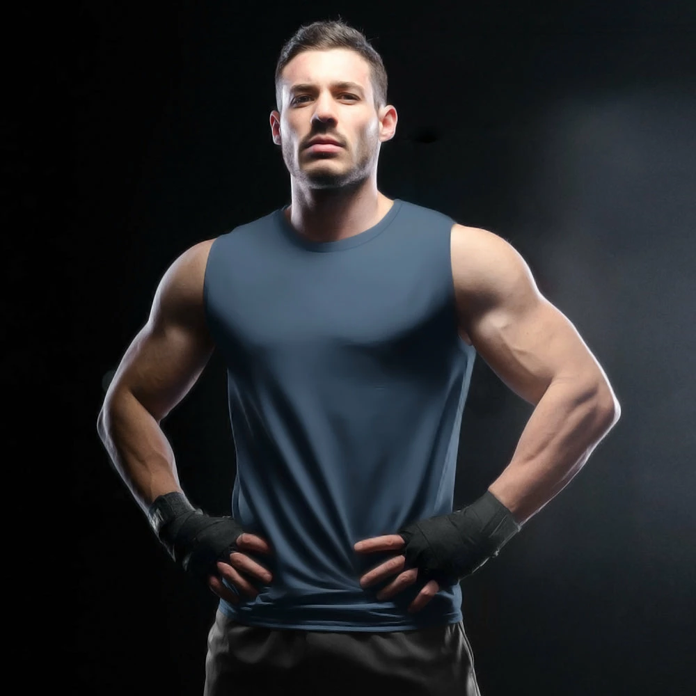 The Banyan Tee Graphic Junkies Sleeveless T-shirt - Navy Blue 2 The Banyan Tee Graphic Junkies Sleeveless T-shirt - Navy Blue