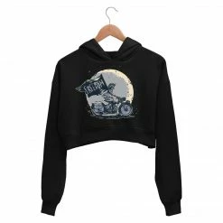 The Banyan Tee Crop Hoodies Printed Crop Hoodie - Born Free