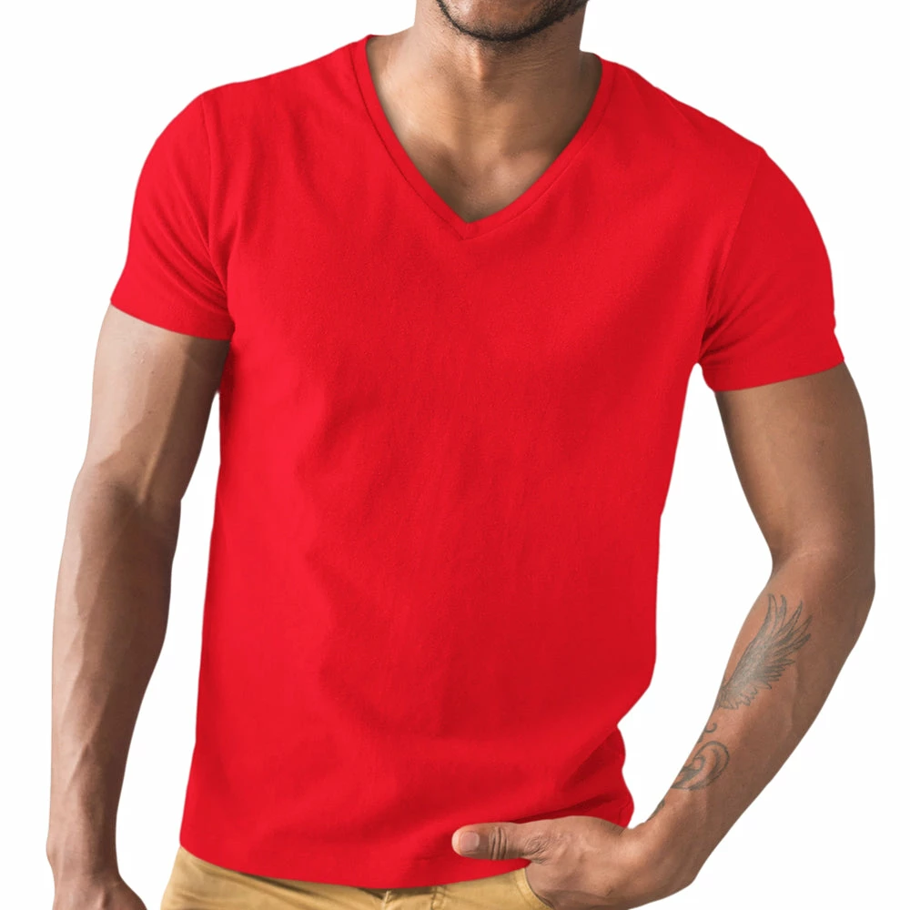 The Banyan Tee V-neck T-shirt - Red 2 The Banyan Tee V-neck T-shirt - Red