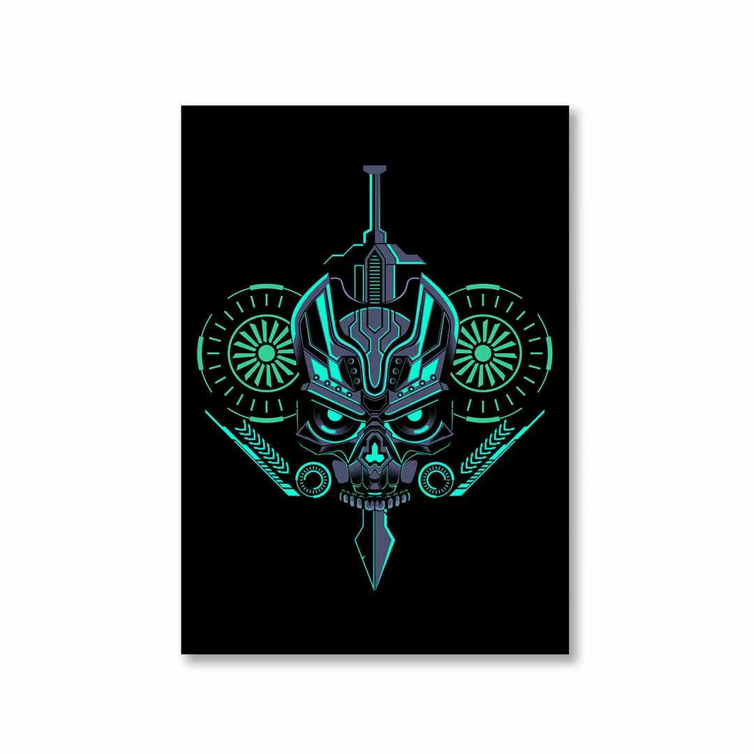 The Banyan Tee Poster - Robotic Skull 1 The Banyan Tee Poster - Robotic Skull