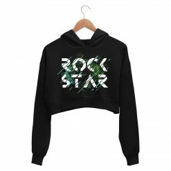 The Banyan Tee Printed Crop Hoodie - Rock Star Crop Hoodies