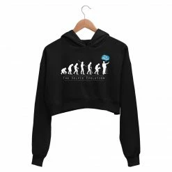 The Banyan Tee Printed Crop Hoodie - Selfie Evolution