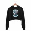 The Banyan Tee Printed Crop Hoodie - Skull Guitarist