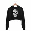 The Banyan Tee Crop Hoodies Printed Crop Hoodie - Skull