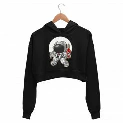 The Banyan Tee Printed Crop Hoodie - Space Ranger Crop Hoodies