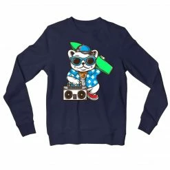 The Banyan Tee Sweatshirt - Surfing Cat With Boombox Sweatshirts