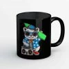 The Banyan Tee Mugs Coffee Mug - Surfing Cat With Boombox