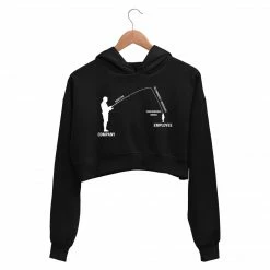 The Banyan Tee Printed Crop Hoodie - The Job Jar Crop Hoodies