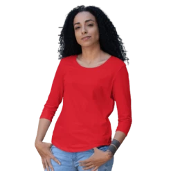 The Banyan Tee Graphic Junkies 3/4th Sleeves Top - Red