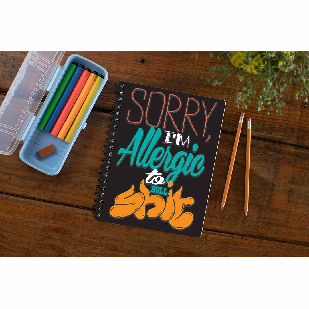 The Banyan Tee Notebook - Allergic To Shit 1 The Banyan Tee Notebook - Allergic To Shit