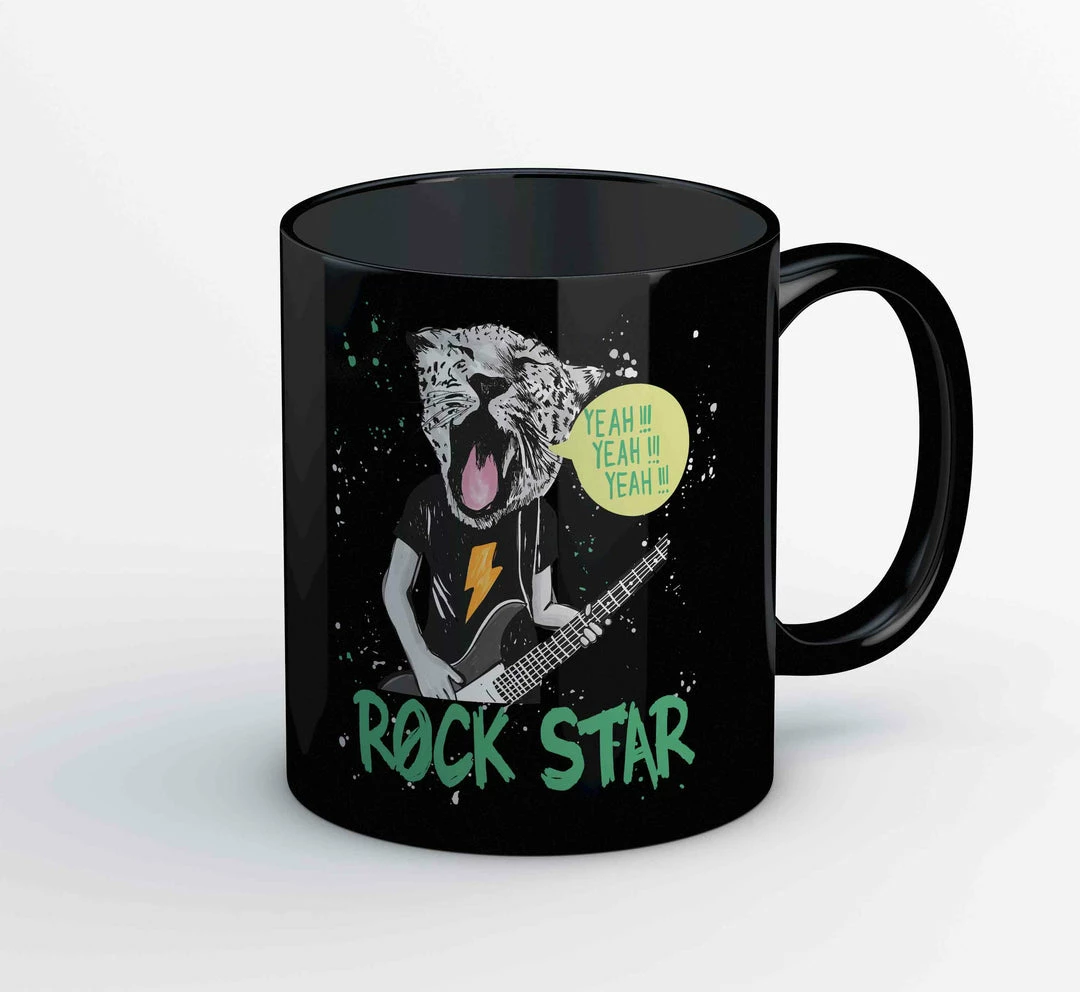 The Banyan Tee Coffee Mug - Rock Star Leopard Mugs 1 The Banyan Tee Coffee Mug - Rock Star Leopard Mugs