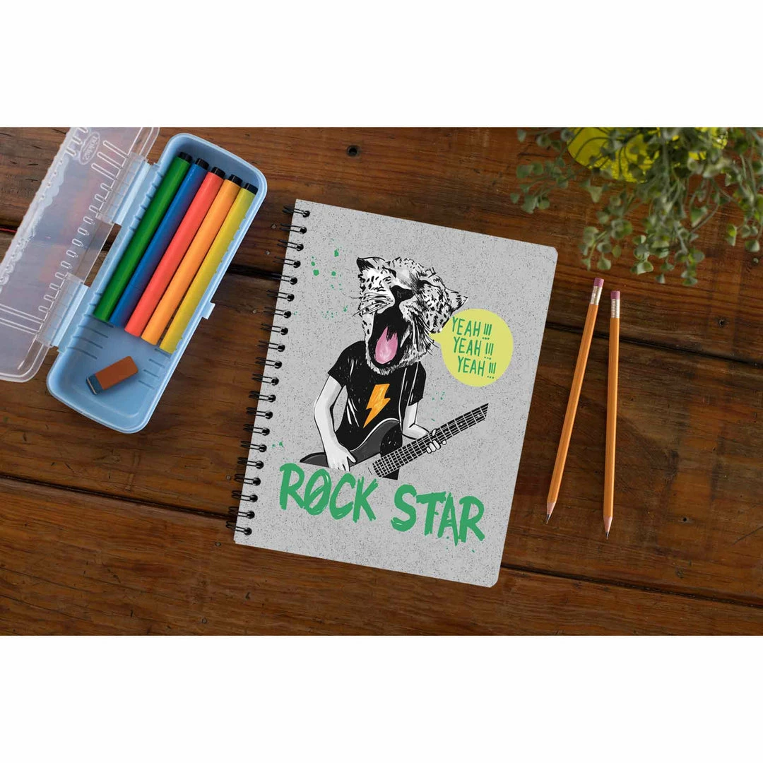 The Banyan Tee Notebooks Notebook - Rock Star Leopard 1 The Banyan Tee Notebooks Notebook - Rock Star Leopard