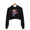 The Banyan Tee Crop Hoodies Printed Crop Hoodie - Unicorn Surfer